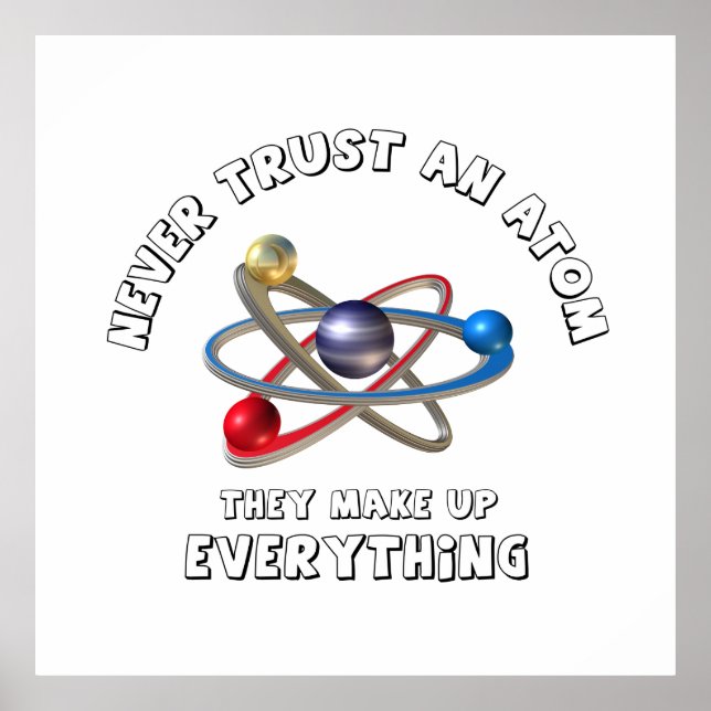 Pôster Nunca confie no átomo (Frente)