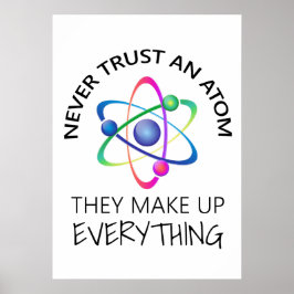 Poster Nunca Confie num Átomo