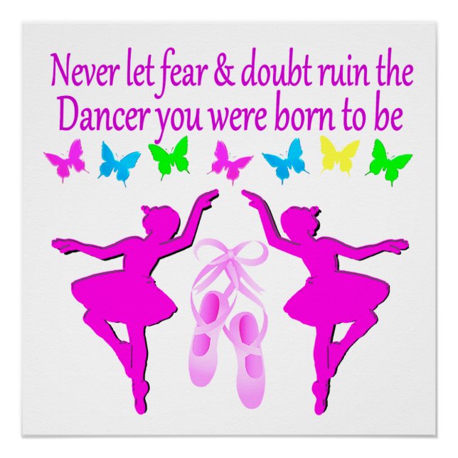 PÔSTER NUNCA DEIXE O MEDO PARAR ESTE DESIGN DE DANÇADOR E (Frente)