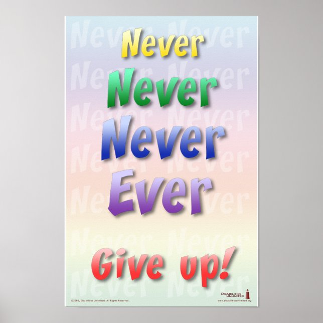 Poster Nunca Desista (Frente)