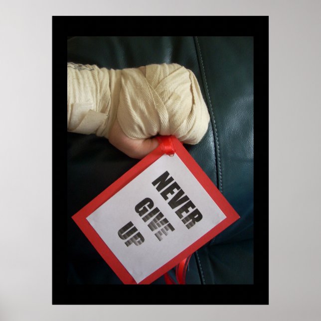 Poster Nunca desista, Canvas de boxe (Frente)