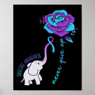 Poster Nunca Desista De Feliz Sensibilização Para O Suicí
