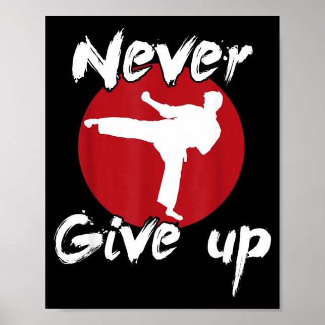 Poster Nunca Desista do Karate (Frente)