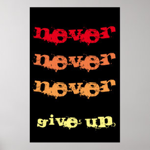 Poster Nunca Desistir De Motivação