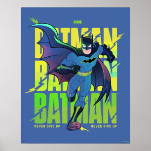 Poster Nunca Desistir do Batman Executando Gráfico