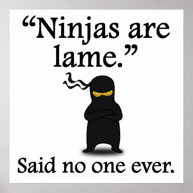 Pôster Nunca Disse Ninguém: Ninjas São Loucas (Frente)