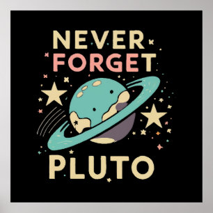 Poster Nunca Esqueça a Ciência Espacial de Plutão