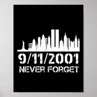 Poster Nunca esqueça o memorial patriota do 11 de setembr