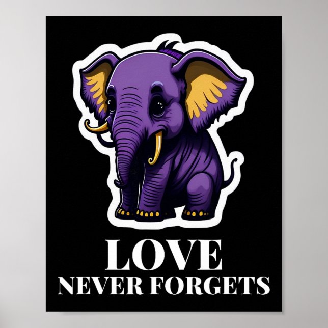 Poster Nunca Esquece Elefante Para Meninas Alzheimerheime (Frente)