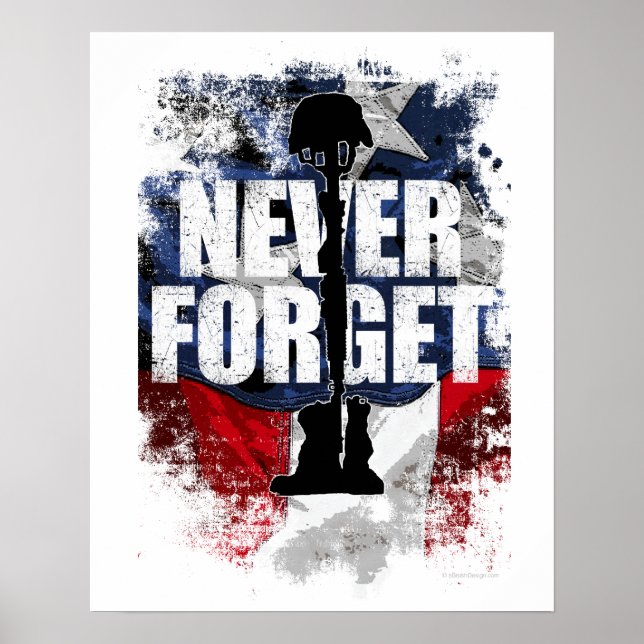 Pôster Nunca Esquecer (Dia do Memorial) (Frente)