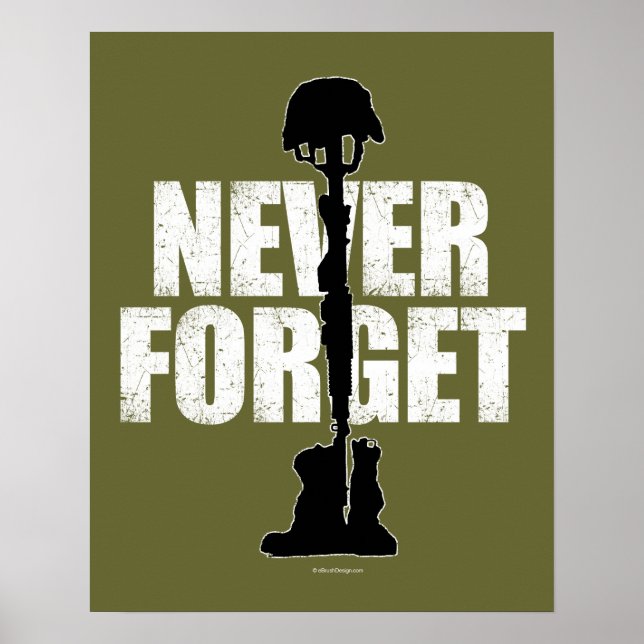 Pôster Nunca Esquecer (Dia do Memorial) (Frente)