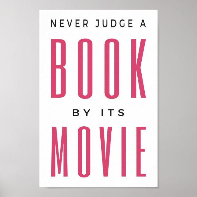 Poster Nunca julgue um livro por ele É um filme (Frente)