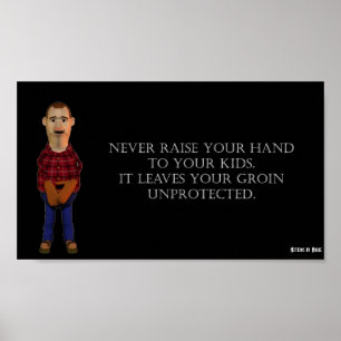 Poster Nunca levante suas mãos