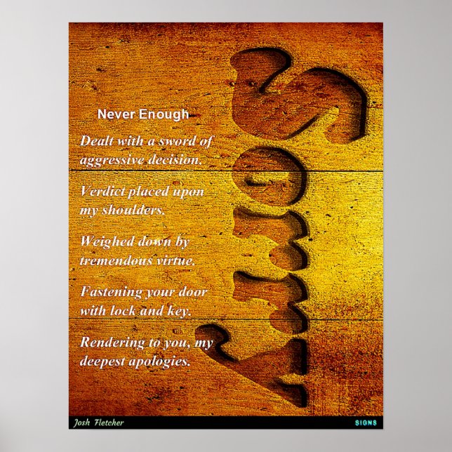 Poster Nunca o Suficiente (Frente)