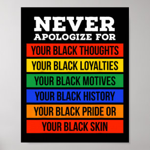 Poster Nunca Peça Desculpas Por Sua Negritude - História