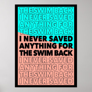Poster Nunca salvei nada para a natação atrás de Gattaca 