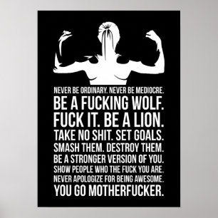 Poster Nunca ser comum - Motivação Malhação feminina