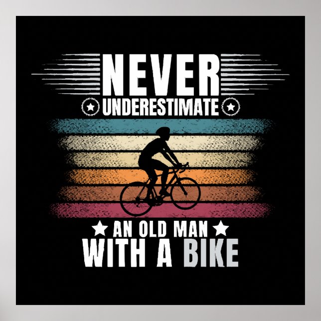 Poster Nunca Subestime um Homem Velho numa Bicicleta (Frente)