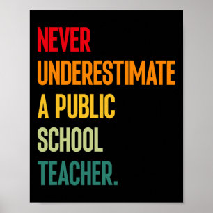 Poster Nunca Subestime um Professor de Escola Pública - C