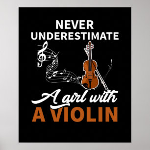 Poster Nunca Subestime Uma Garota Com Violino