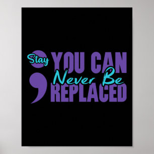 Poster Nunca Substituir O Semicolon Fique Com A Saúde Men