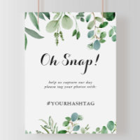 Núncio Botânico de Eucalipto Verde Sinal de Snap