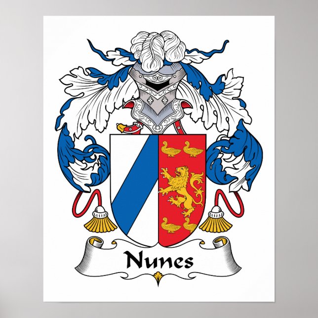 Pôster Nunes Family Crest (Frente)