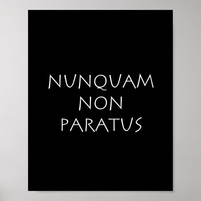 Poster Nunquam sem parato (Frente)