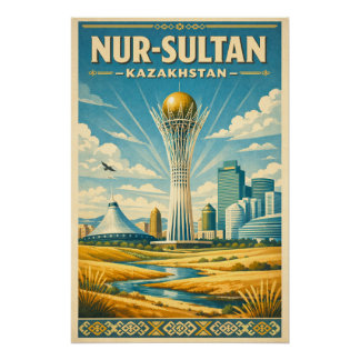 Pôster Nur-Sultan (Astana), Kazakhstan travel