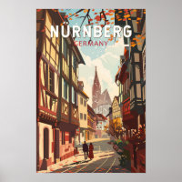 Nuremberg Alemanha Viagem Arte Vintage
