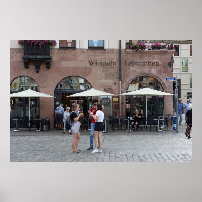 Poster Nuremberg Old Town Sorvete Momento (Frente)