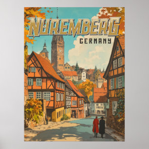 Poster Nuremberga Alemanha - Baviera clássica