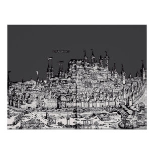 Pôster Nuremberga, cidade medieval na Alemanha