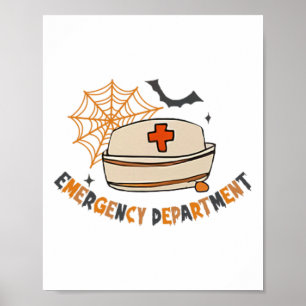 Poster Nurs da sala de emergência do Halloween