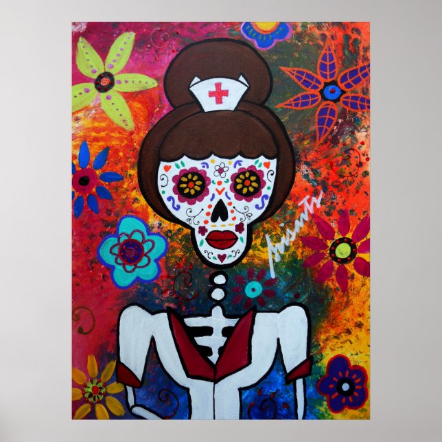 POSTER NURSE DIA DE LOS MUERTOS (Frente)