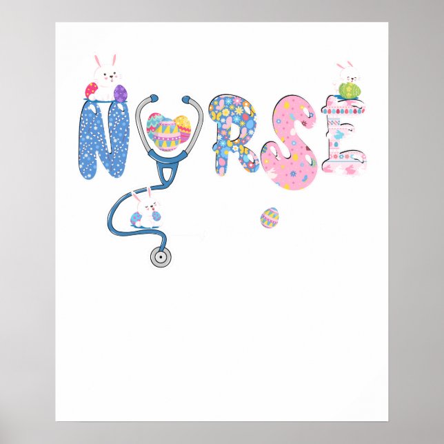 Poster nurse easter, retro, vintage (Frente)