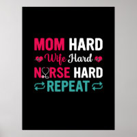 Nurse Gift | Mom Hard Wife Hard Nurse