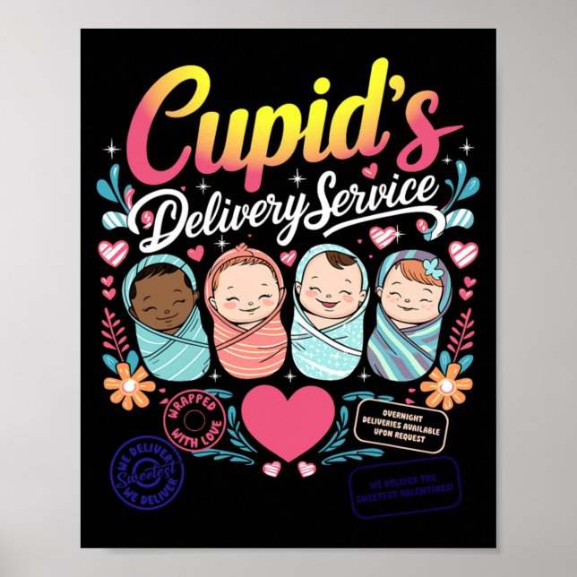 Poster Nurse Valentine Cuds Delivery Service Labor And  (Frente)