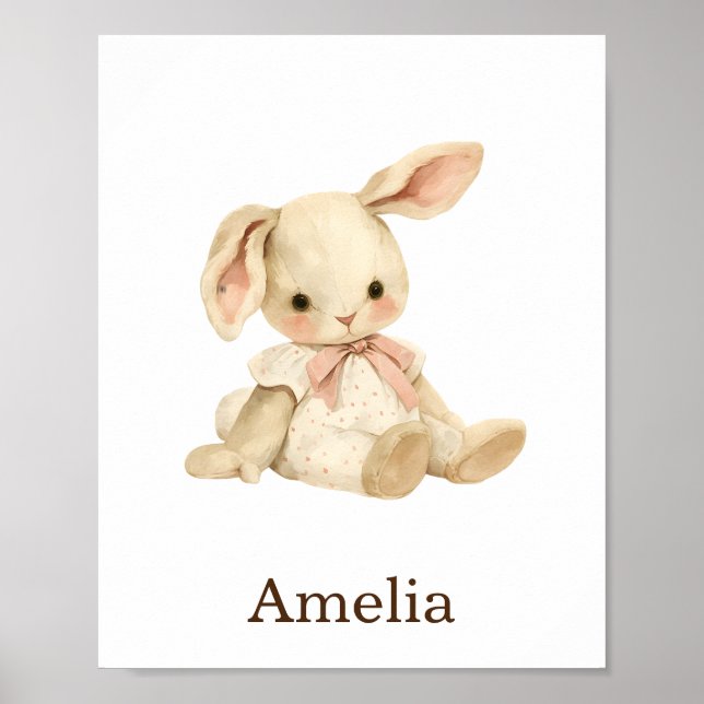 Poster Nursery Decor Toy Animal Bebê Coelho Coelho (Frente)