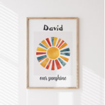 Nursery\Kids Boho Sun Personalizado Por Sol