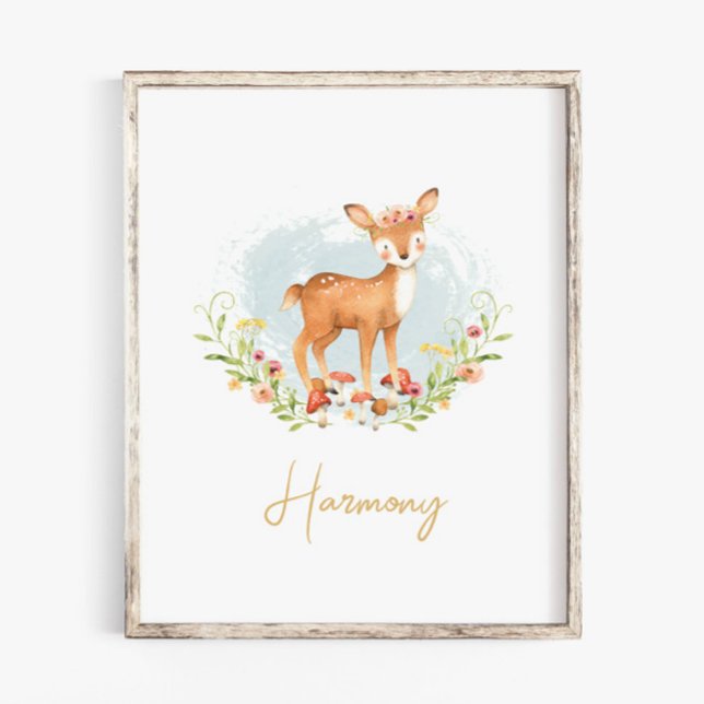 Poster Nursery Nursery Watercolor Animal (Criador carregado)