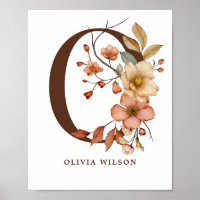 Nursery Wall Art Girl Cottagore - Letra O