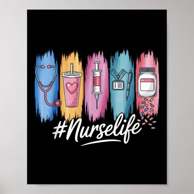 Poster Nurses Day Nurse Week Appreciation 2025 Brushstrok (Frente)