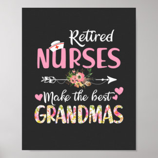 Poster Nursing Life | Retired Nurse The Best Grandmas