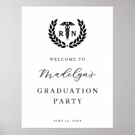 Poster Nursing School Graduation Modern Welcome