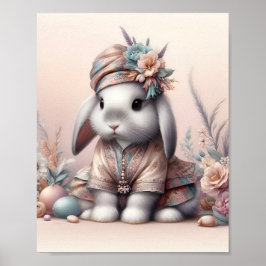 Poster Nusantara, Arte de Enfermeiro/Animais Bebês Herdad