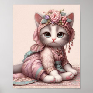Poster Nusantara, Arte de Enfermeiro/Animais Bebês Herdad