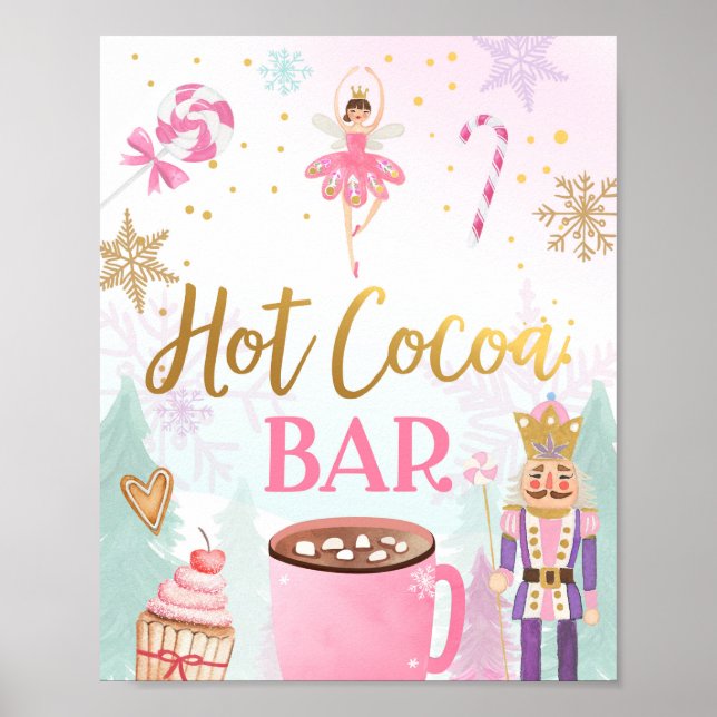 Poster Nutcracker Ballerina Bar Chocolate Quente (Frente)