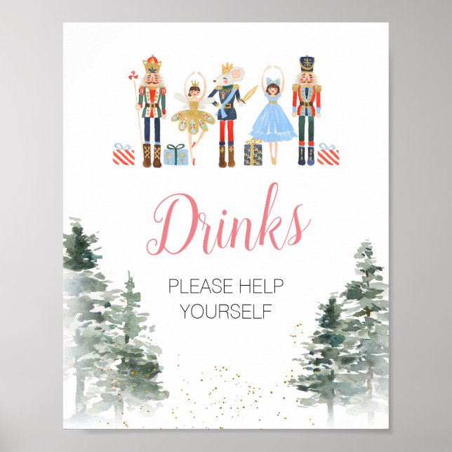 Poster Nutcracker Chá de panela de Natal Tea Bebidas (Frente)