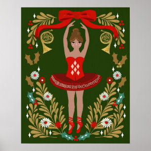 Poster Nutcracker Christmas Ballerina